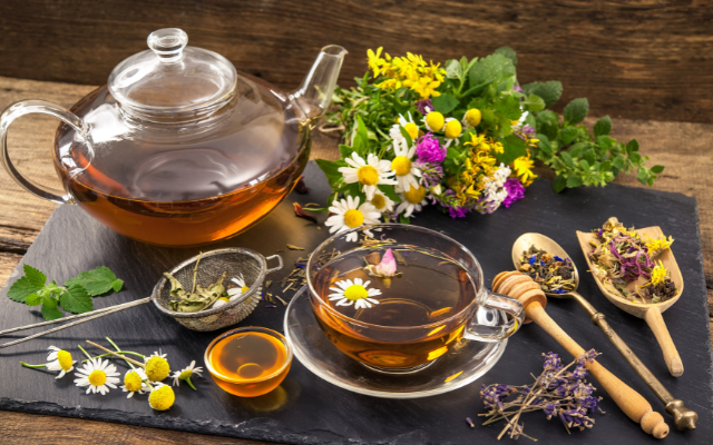 ハーブティーで体を温める