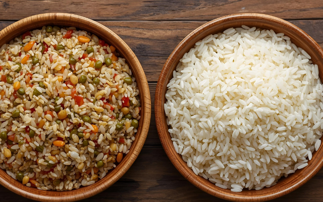 雑穀米は白米に比べて低カロリー