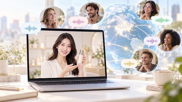 海外向けの多言語動画にも使える