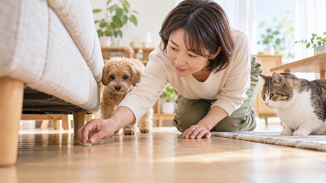 ペットの目線で部屋を見直してみよう