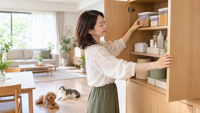 食品や薬、コスメは扉のある場所へ
