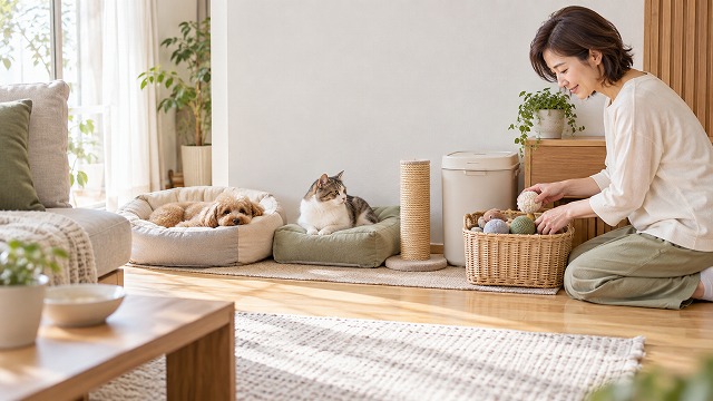 ペット専用スペースを整える