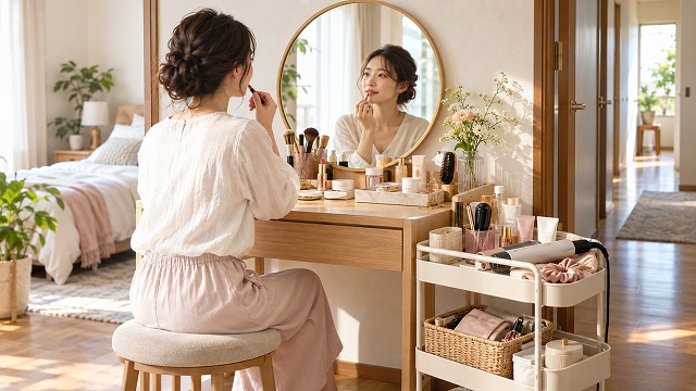 朝の身支度に必要なものをまとめる