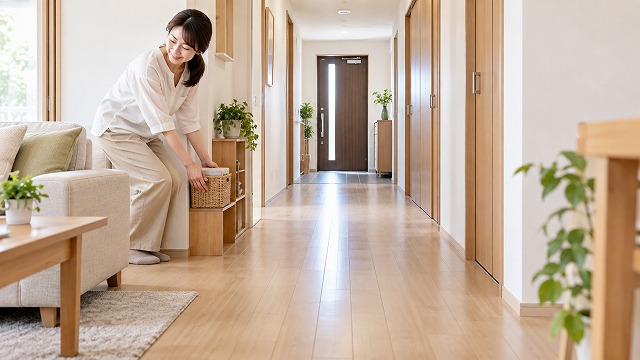 玄関までの避難経路を確保する