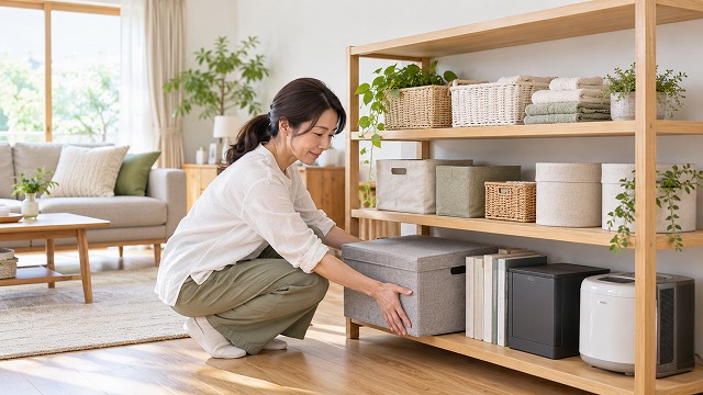 高い場所には重いものを置かない