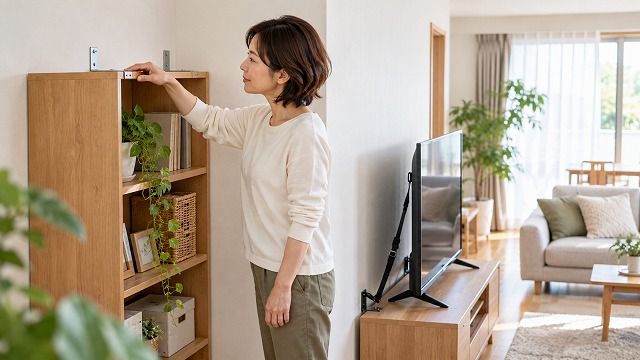 家具や家電を固定する