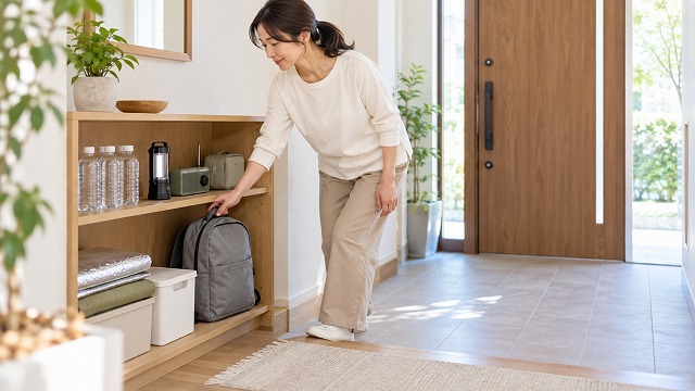 防災用品は取り出しやすい場所に収納する