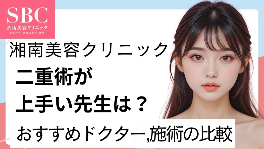 【口コミで評判】湘南美容外科の二重術が上手い先生は？おすすめドクター＆施術の比較